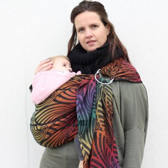 Yaro Slings Dandy Black Autumn Rainbow - Ring Sling