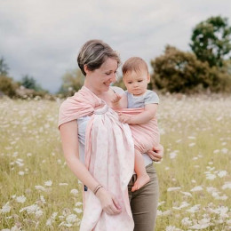 Neobulle Néo Sling Ginkgo Rose organic cotton