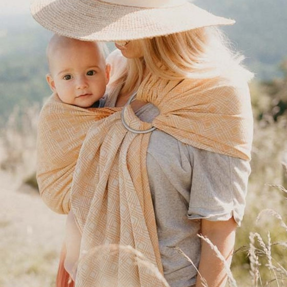 Néobulle Sling Nomade Ocre coton bio - Écharpe de Portage Sling