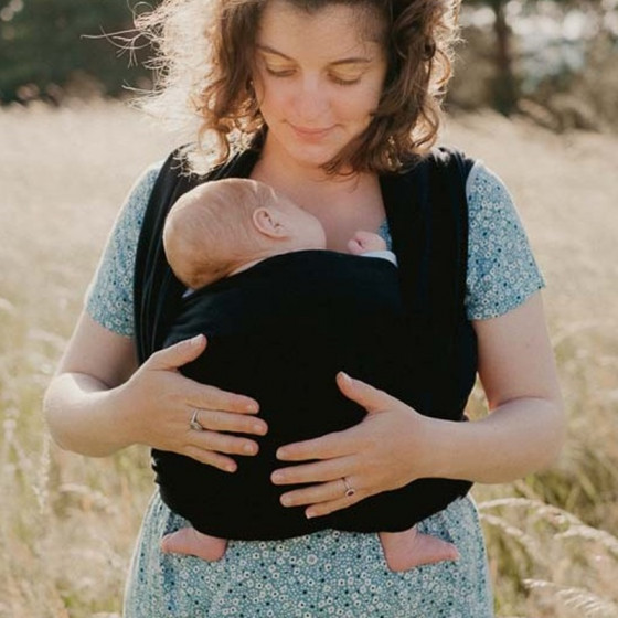 Néobulle baby carrier Black it is Black, organic cotton