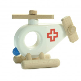 Hélicoptère Ambulance Jouet en Bois Bajo