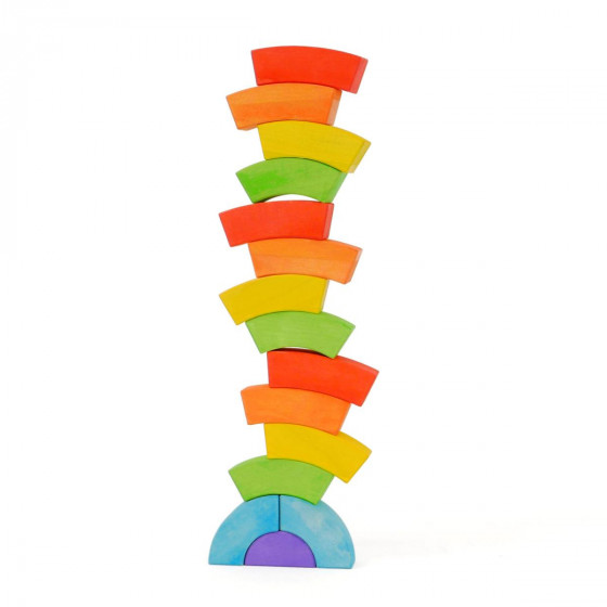Arc-en-ciel en Bois Bajo - Jeu de construction