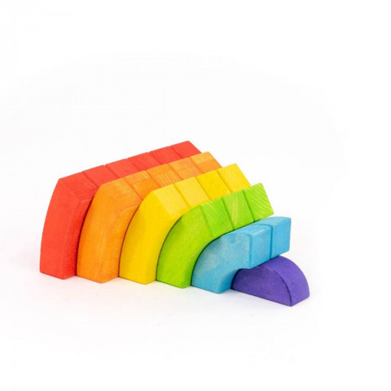 Arc-en-ciel en Bois Bajo - Jeu de construction
