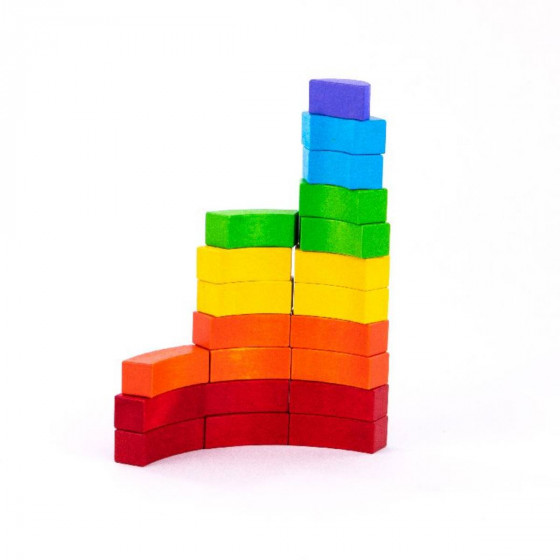 Arc-en-ciel en Bois Bajo - Jeu de construction