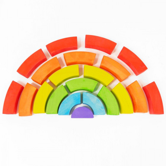 Arc-en-ciel en Bois Bajo - Jeu de construction