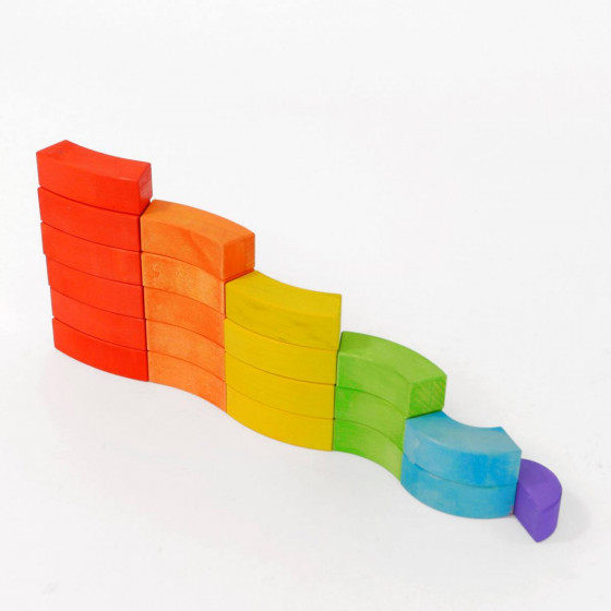 Arc-en-ciel en Bois Bajo - Jeu de construction