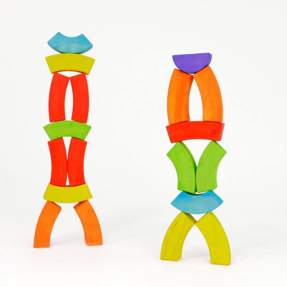 Arc-en-ciel en Bois Bajo - Jeu de construction