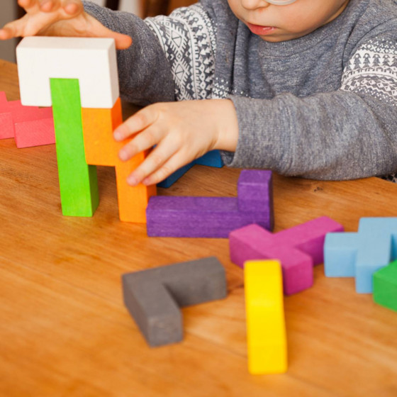 Pentomino Bajo Jeu en Bois