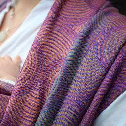 Yaro Slings Gravity Duo Aqua Grad Orange Violet Tencel - Ring Sling