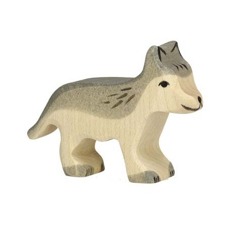 Petit loup en bois Holztiger