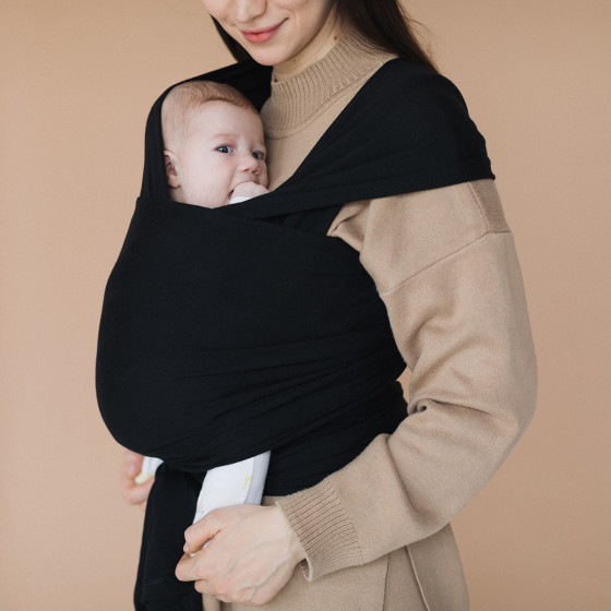 Love And Carry Stretchy Baby Wrap Onyx