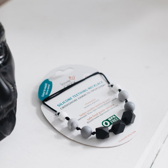Love And Carry Monochrome Silicone Teething necklace