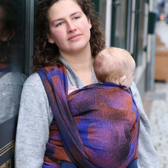 Yaro Slings Exoplanet Duo Orange Cobalt - Ring Sling