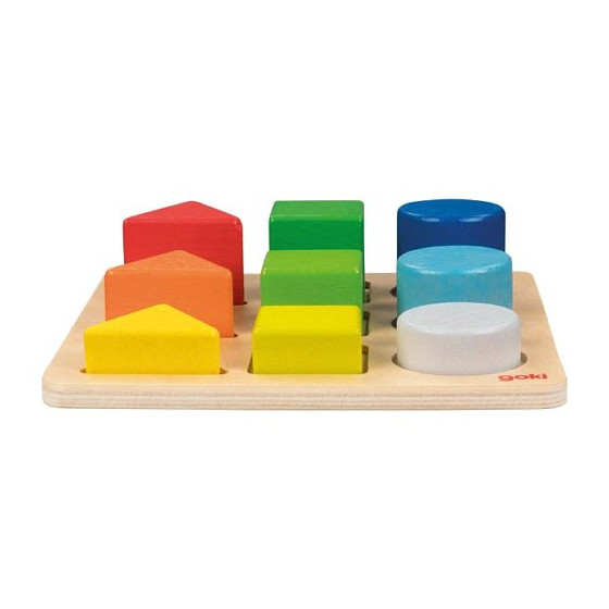 Geometry shapes and colors - wooden toys Goki