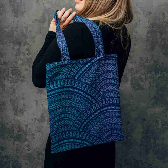 Sac Tote Bag Sac en tissu d'écharpe Lennylamb PEACOCK’S TAIL - PROVANCE