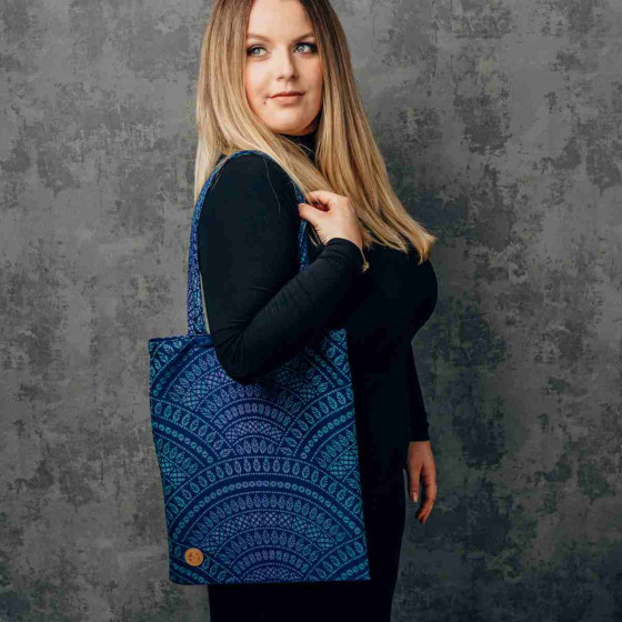 Sac Tote Bag Sac en tissu d'écharpe Lennylamb PEACOCK’S TAIL - PROVANCE