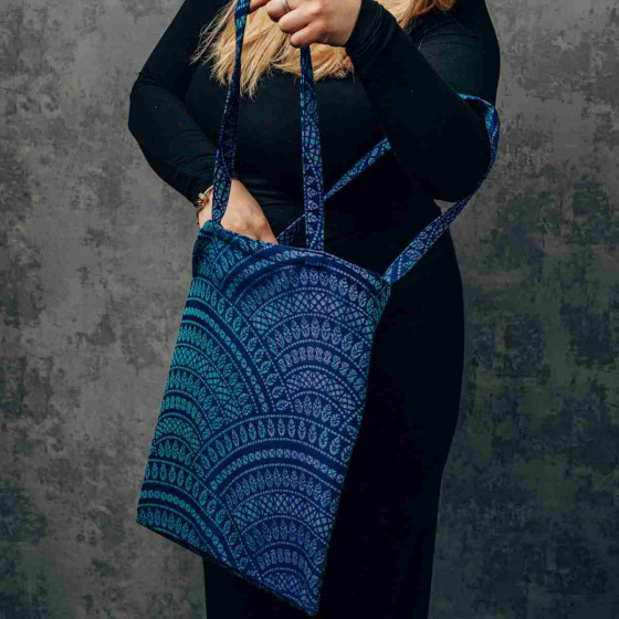 Sac Tote Bag Sac en tissu d'écharpe Lennylamb PEACOCK’S TAIL - PROVANCE