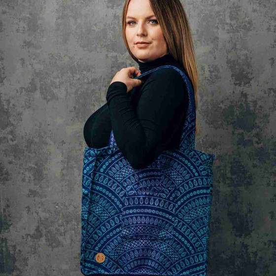 Sac LennyLamb en tissu jacquard Peacock's Tail Provance