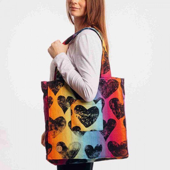 Sac LennyLamb en tissu jacquard Lovka Rainbow Dark
