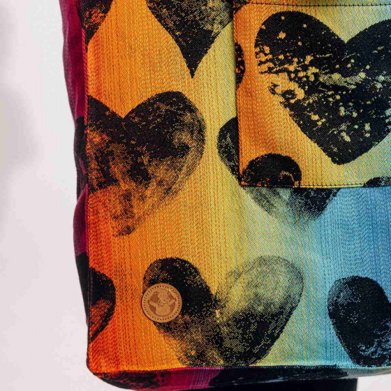 Sac LennyLamb en tissu jacquard Lovka Rainbow Dark