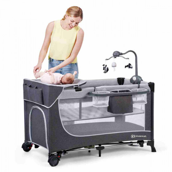 Kinderkraft Leody Travel Cot with accessories