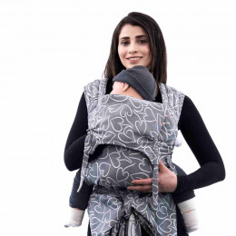 Fidella Flyclick - Amors Love Arrows Gris -  Halfbuckle Baby Carrier Toddler Size