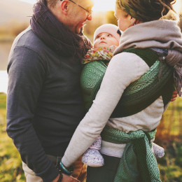 Little Frog Baby wrap - Mossy cube