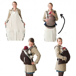 Mamalila Vienna - Wool Babywearing Cover brown beige