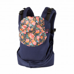 Easy Emeibaby Babysize Dark Blue Red Leaves - Porte-bebe physiologique naissance