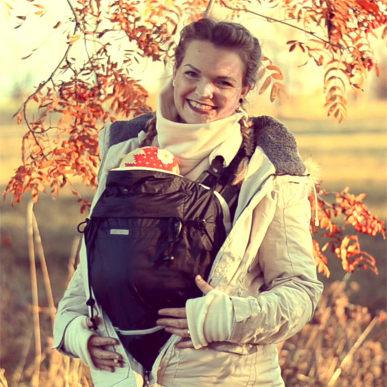 Hoppediz Couverture de portage 3 en 1 Sand / Noir