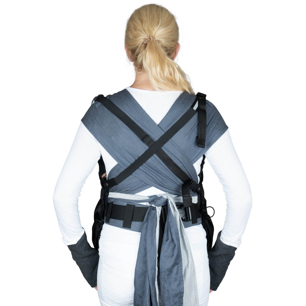 Housse De Portage Polaire Universelle Basic - Pour Porte-bébé Ou écharpe - Couleur Pierre, Lavable 40°C - Poches Mains