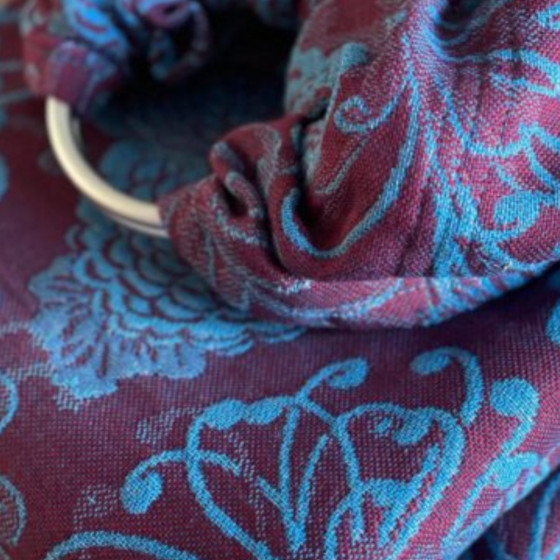 Yaro Chrys Ultra Burgundy Sky Linen - Ring Sling Tissé