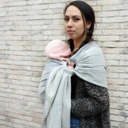 Yaro Newborn Grey - Ring Sling Tissé