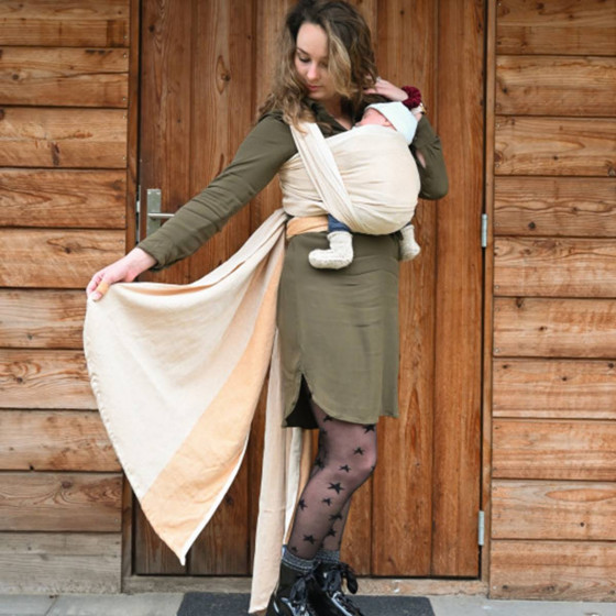 Yaro Newborn Ochre - Écharpe de portage tissée