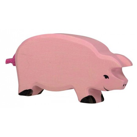 Vache  debout  noire Holztiger