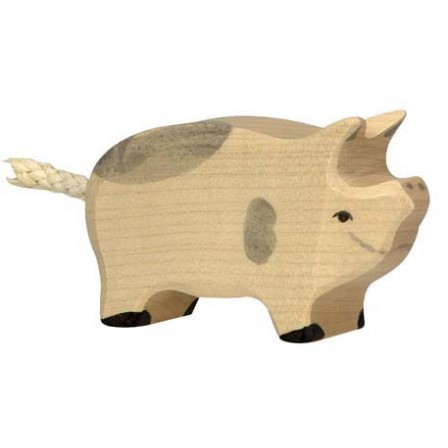 Vache  debout  noire Holztiger