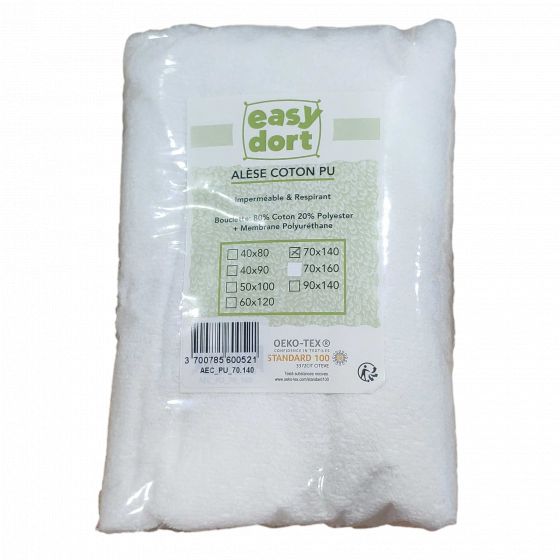 Alèse Easy dort en coton Oeko Tex 70x140