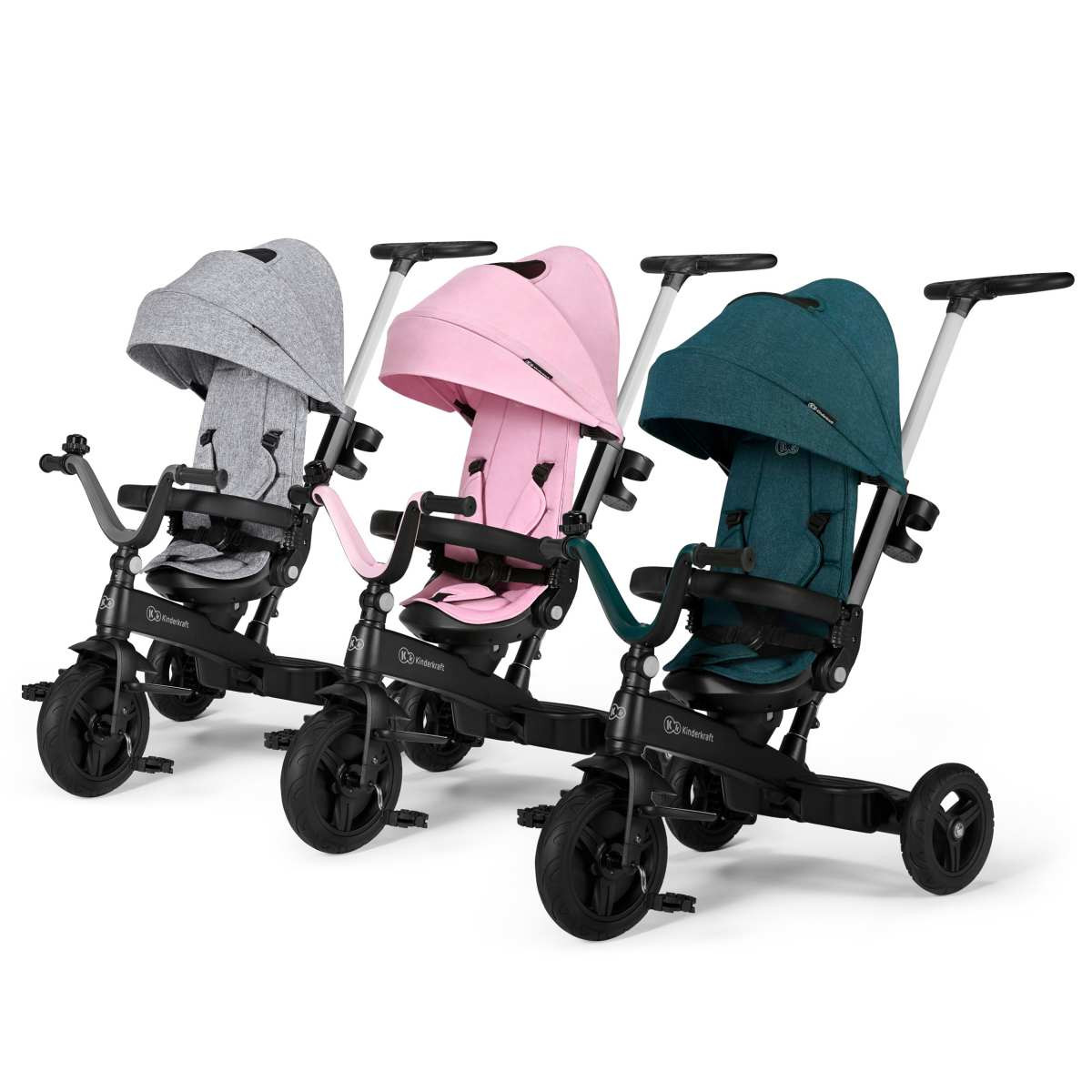 Kinderkraft TWIPPER Tricycle enfant évolutif 5 en 1 Color Pink