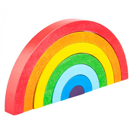 Arc en ciel - Jeu de construction en bois Montessori Lobito