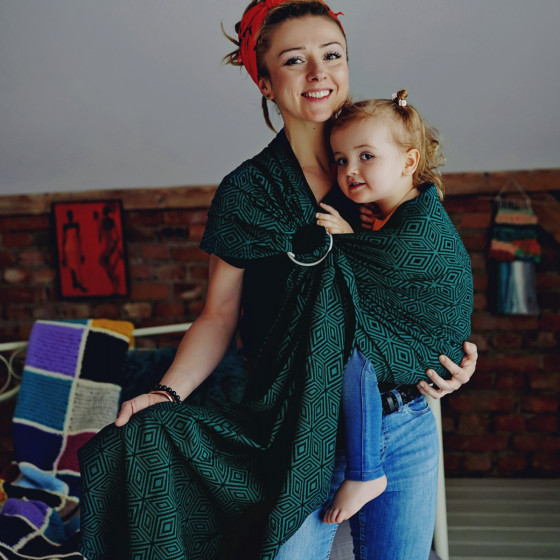 Little Frog Ring Sling - Emerald Cube