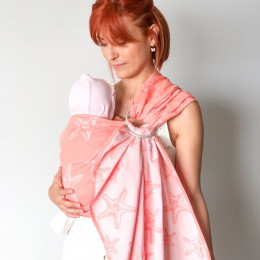 Naturiou Ring Sling Mer de Corail - écharpe de portage sans nœud