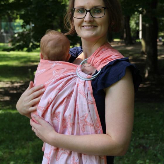 Naturiou Ring Sling Mer de Corail - Coral Sea