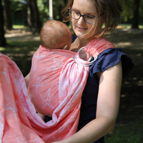 Naturiou Ring Sling Mer de Corail - Coral Sea