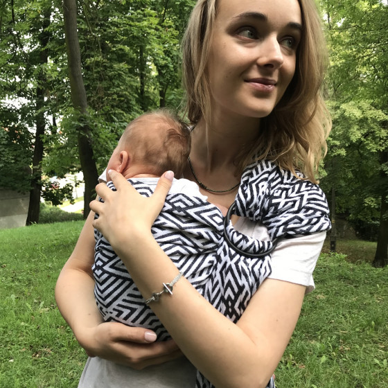 Naturiou Ring Sling Geo - écharpe de portage sans nœud