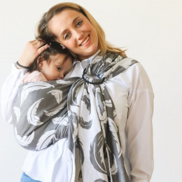 Naturiou Ring Sling Plumes - écharpe de portage sans nœud