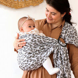 Naturiou Ring Sling Leopard - écharpe de portage sans nœud