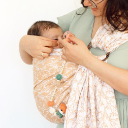 Naturiou Ring Sling Nature Ocre - écharpe de portage sans nœud