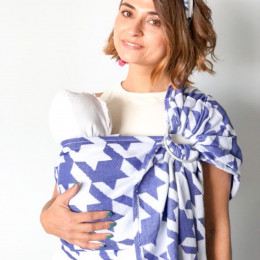 Naturiou Ring Sling Arcade Bleu - écharpe de portage sans nœud