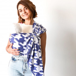 Naturiou Ring Sling Arcade Bleu - écharpe de portage sans nœud