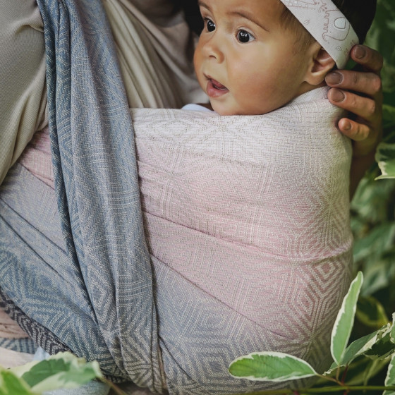 Little Frog Baby wrap - Cotton Foggy Cube